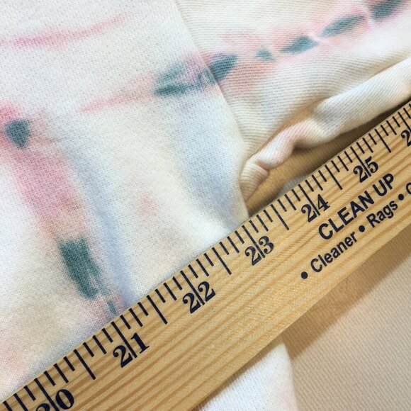 Old Navy Tie Dye Sweatshirt Womens Large White Pink Multicolor Hippie Comfy - Picture 7 of 8